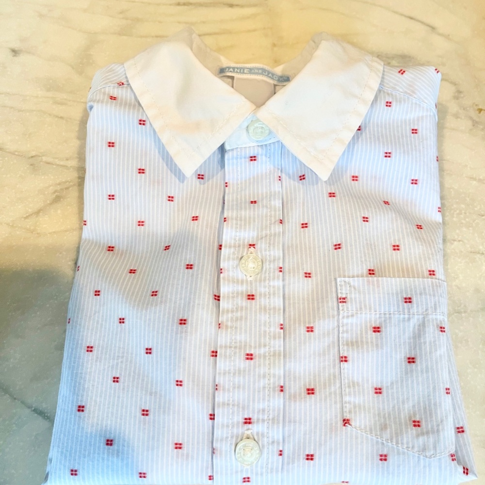 Janie and Jack Boys Button Down Shirt Like New